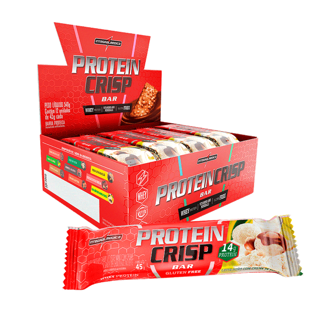 Protein Crisp Bar 45g Barra de Proteína Unidade Integralmedica