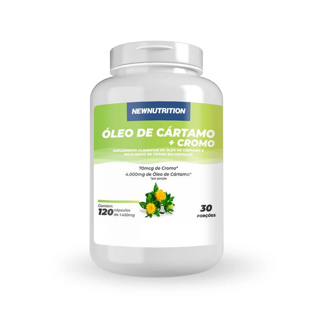 oleo de cartamo cromo 120 capsulas new nutrition nossa forma suplementos 4