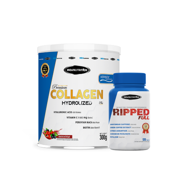kit colageno e ripped full 120c inov nutrition nossa forma suplementos