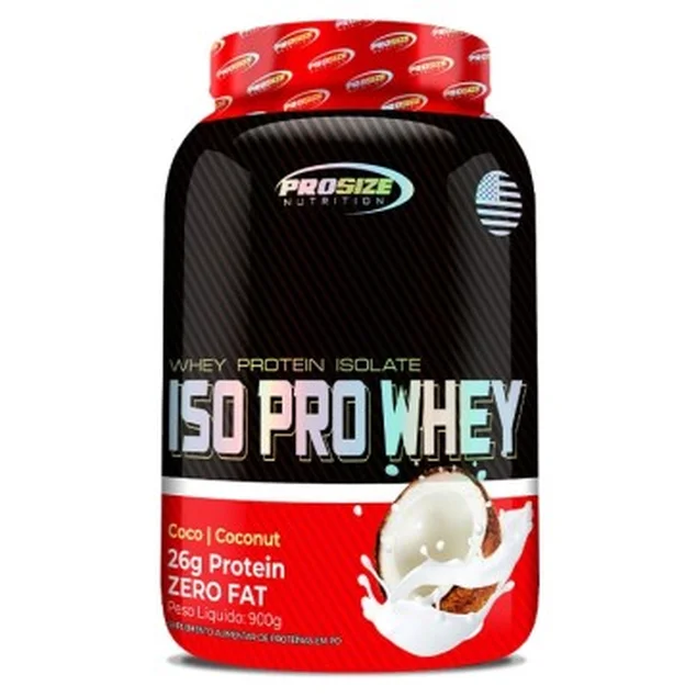 iso pro whey 900g coco pro size importado original