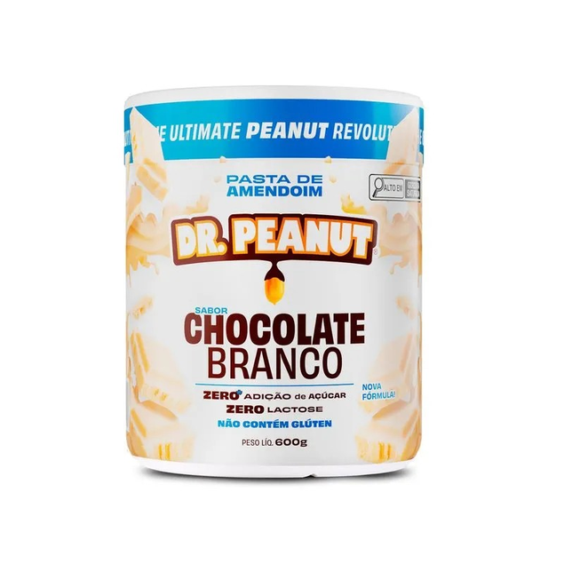 Pasta de Amendoim Dr Peanut Chocolate Branco C/ Whey 600g
